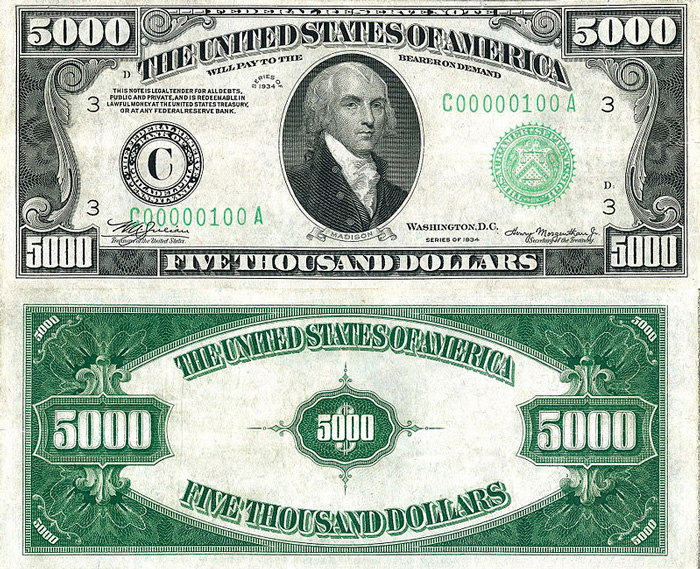 $5000  1934    