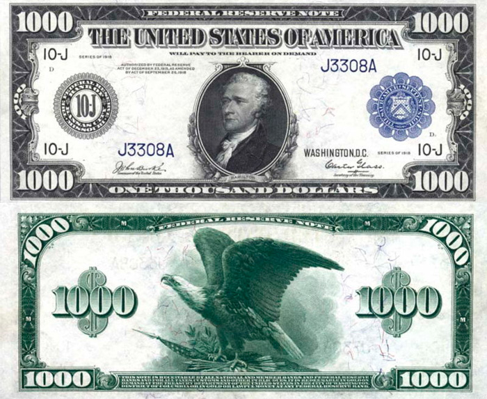 $1000  1918       